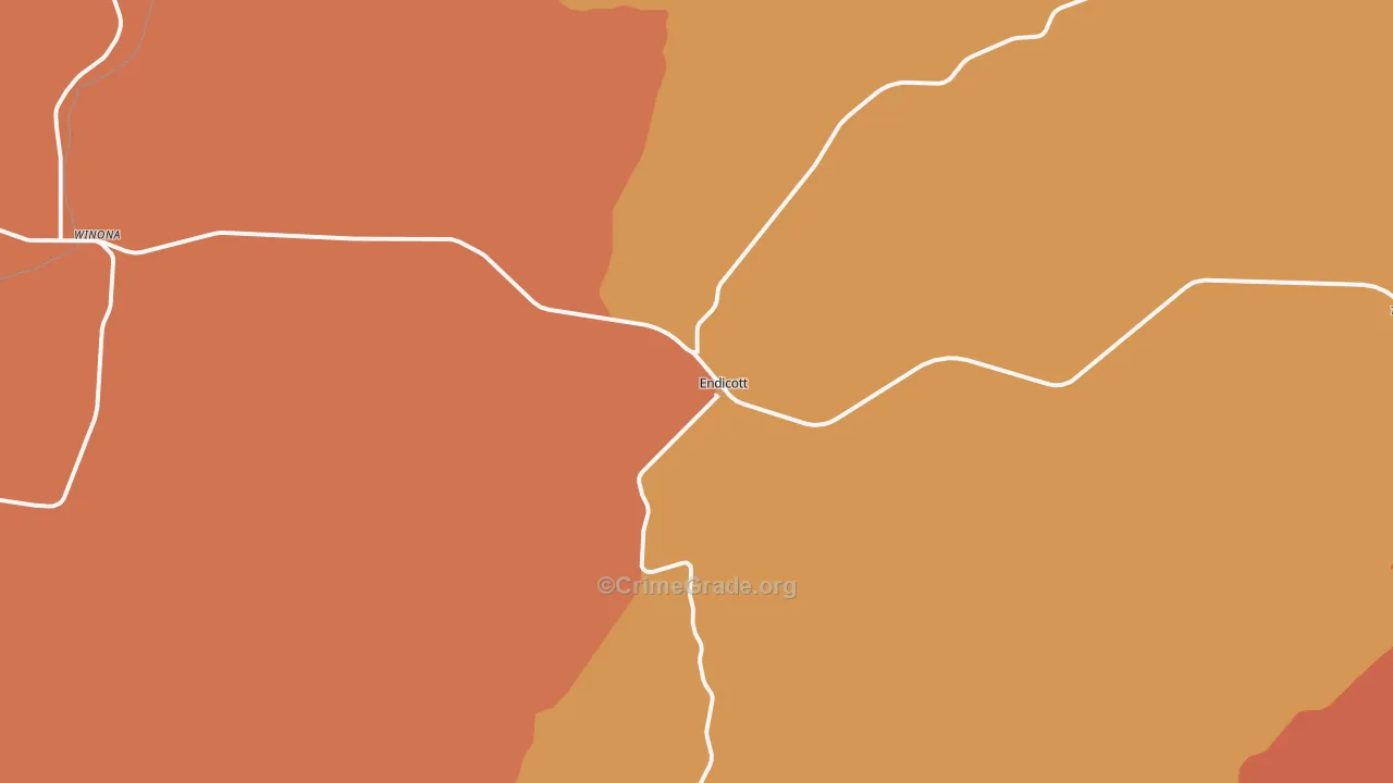 Endicott, WA Map of Drug-Related Crime Rates