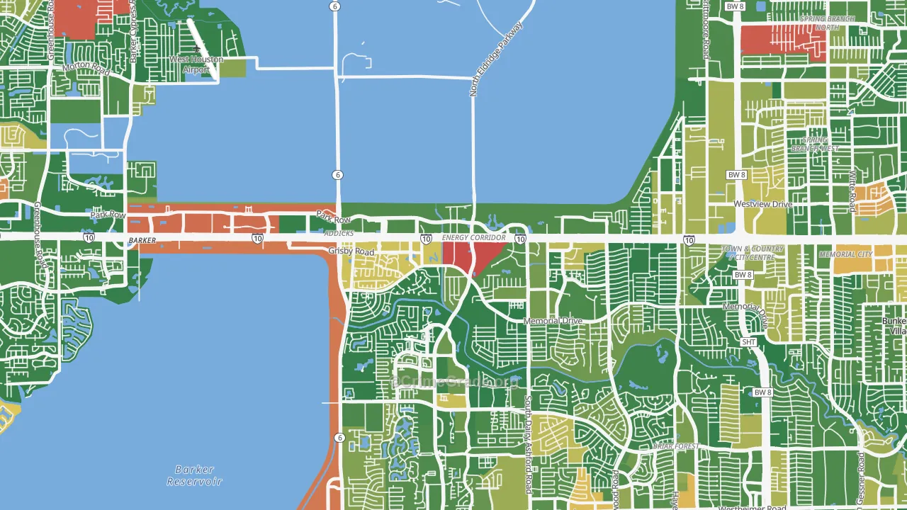 Energy Corridor, Houston, TX Map of Drug-Related Crime Rates