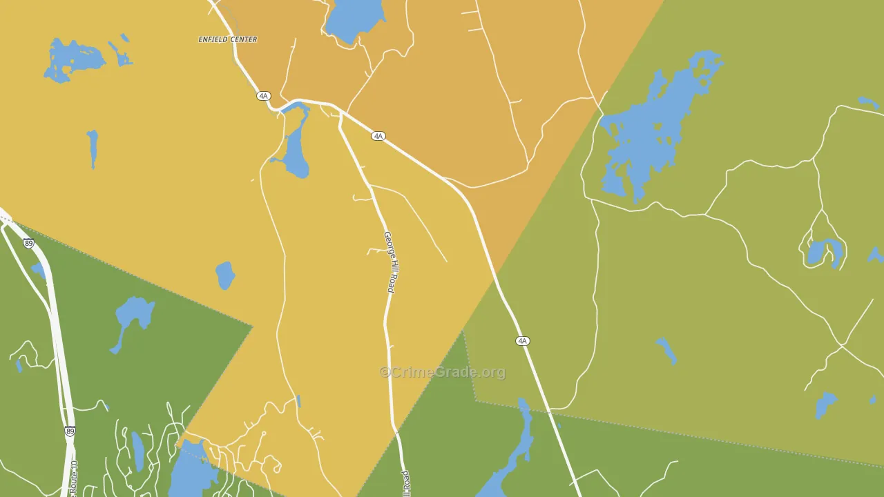 Enfield Center, NH Map of Drug-Related Crime Rates
