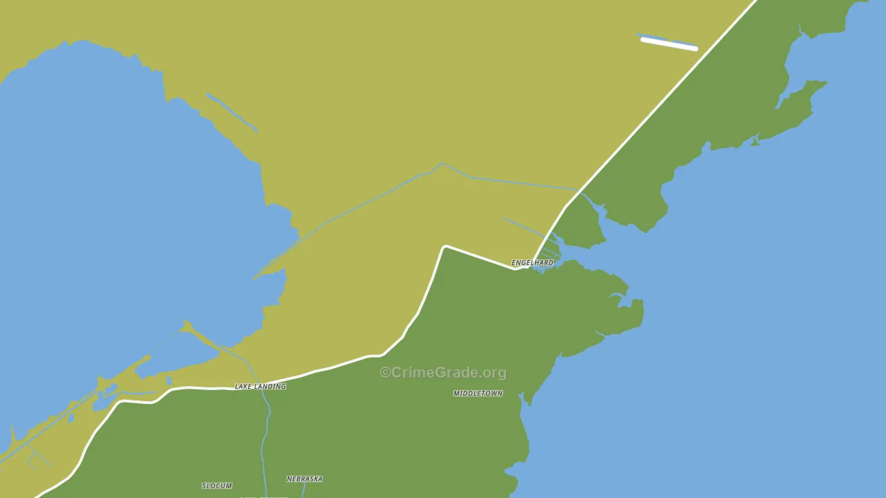 Engelhard, NC Map of Drug-Related Crime Rates