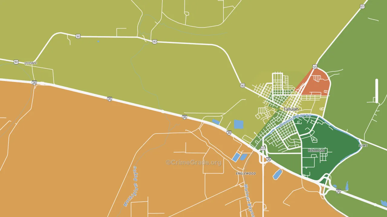 Englewood, LA Map of Drug-Related Crime Rates