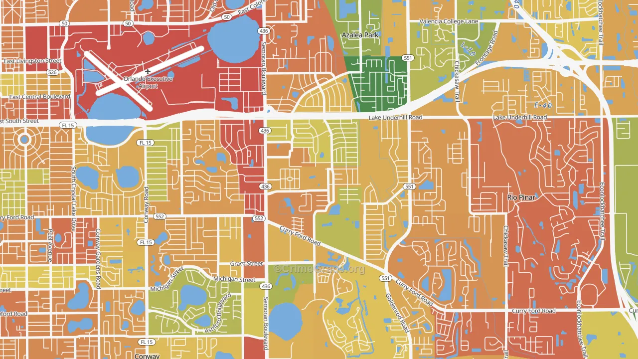 Englewood Park, Orlando, FL Map of Drug-Related Crime Rates