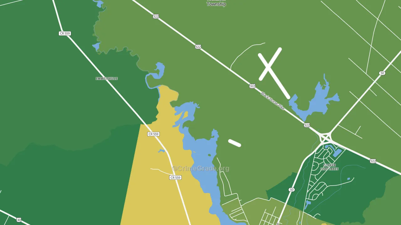 English Creek, NJ Map of Drug-Related Crime Rates