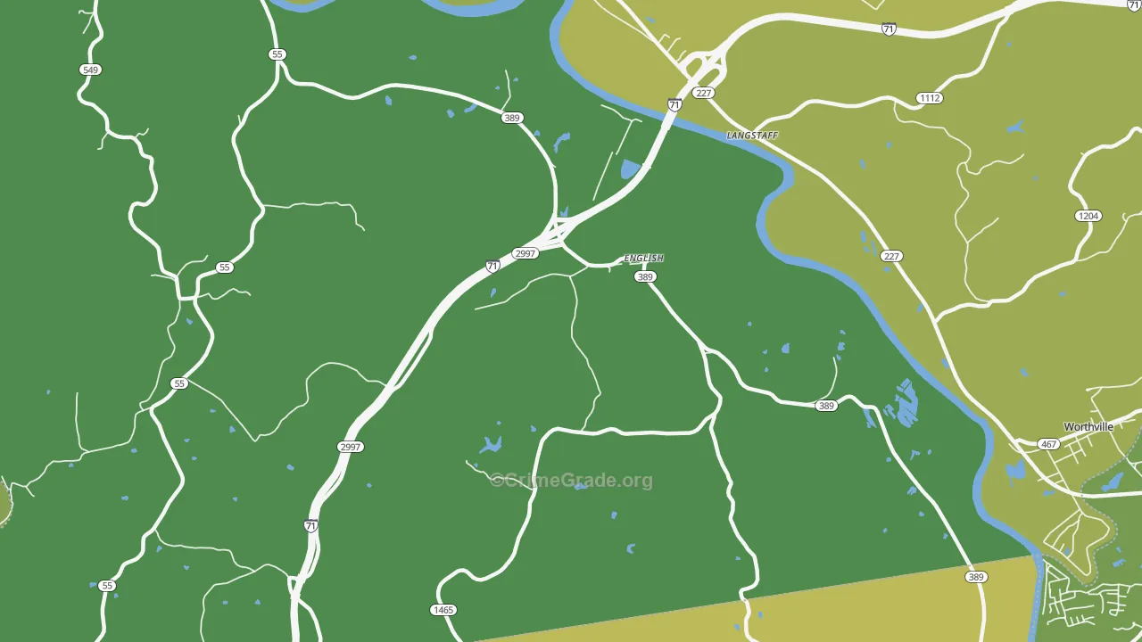 English, KY Map of Drug-Related Crime Rates