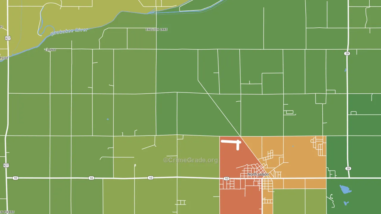 English Lake, IN Map of Drug-Related Crime Rates