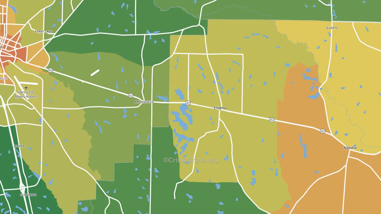 Enigma, GA Map of Drug-Related Crime Rates