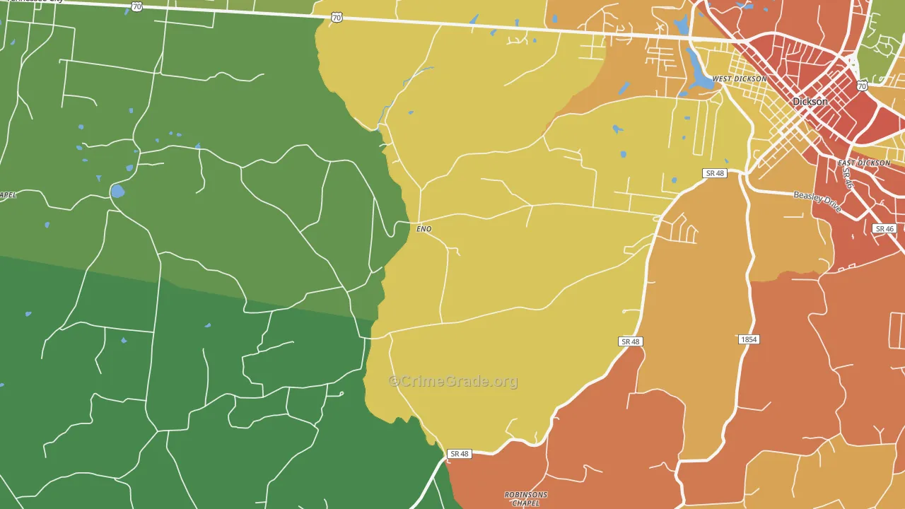 Eno, TN Map of Drug-Related Crime Rates