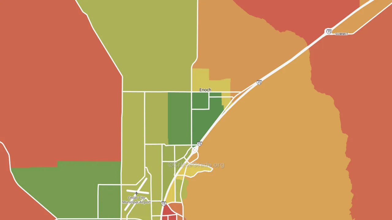 Enoch, UT Map of Drug-Related Crime Rates