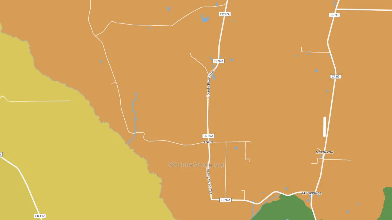 Enon, FL Map of Drug-Related Crime Rates
