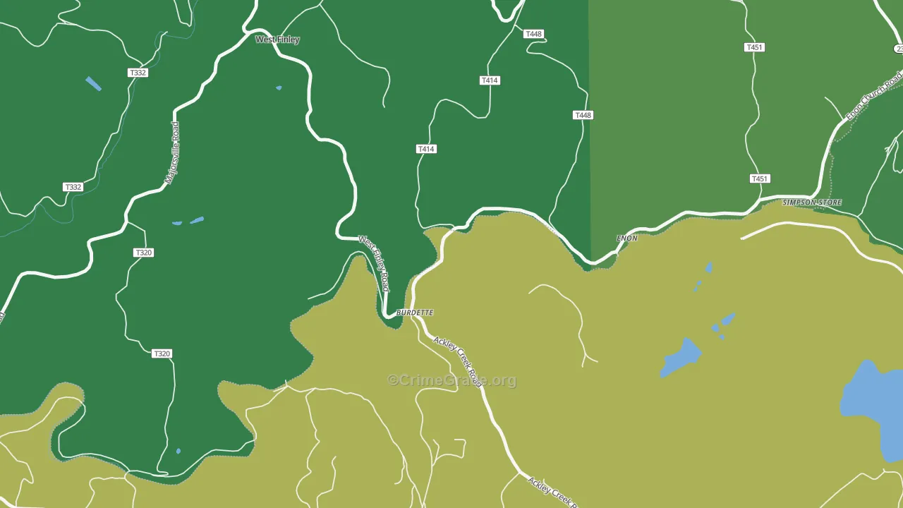 Enon, PA Map of Drug-Related Crime Rates