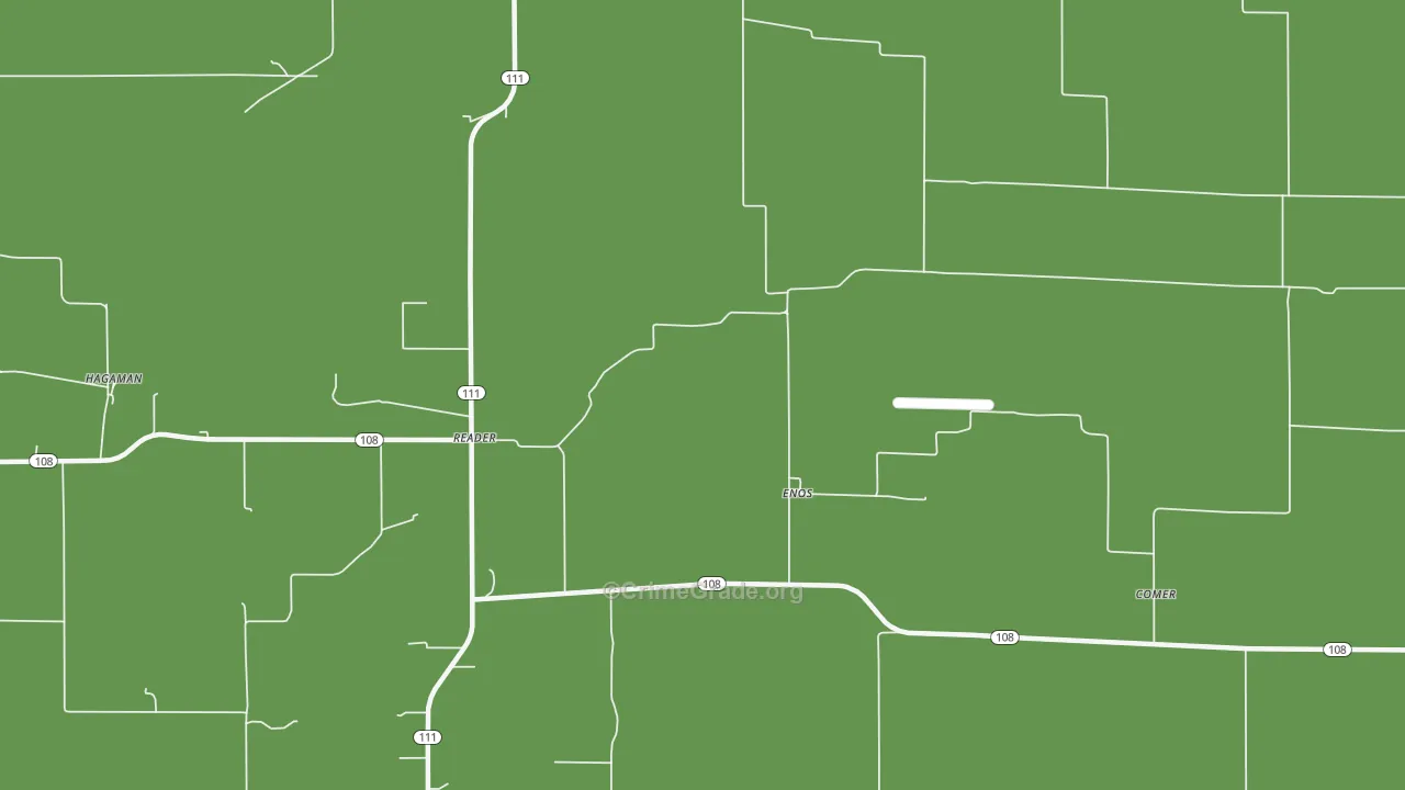Enos, IL Map of Drug-Related Crime Rates