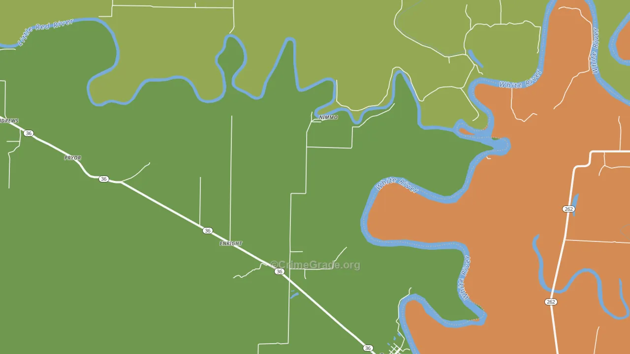 Enright, AR Map of Drug-Related Crime Rates
