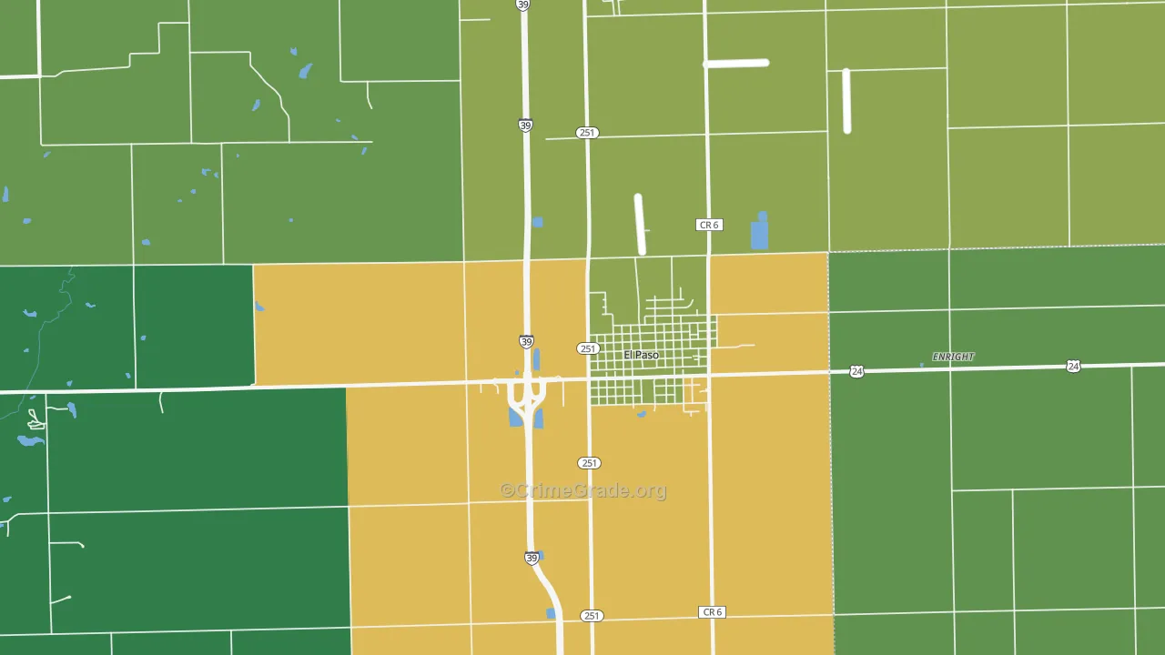 Enright, IL Map of Drug-Related Crime Rates