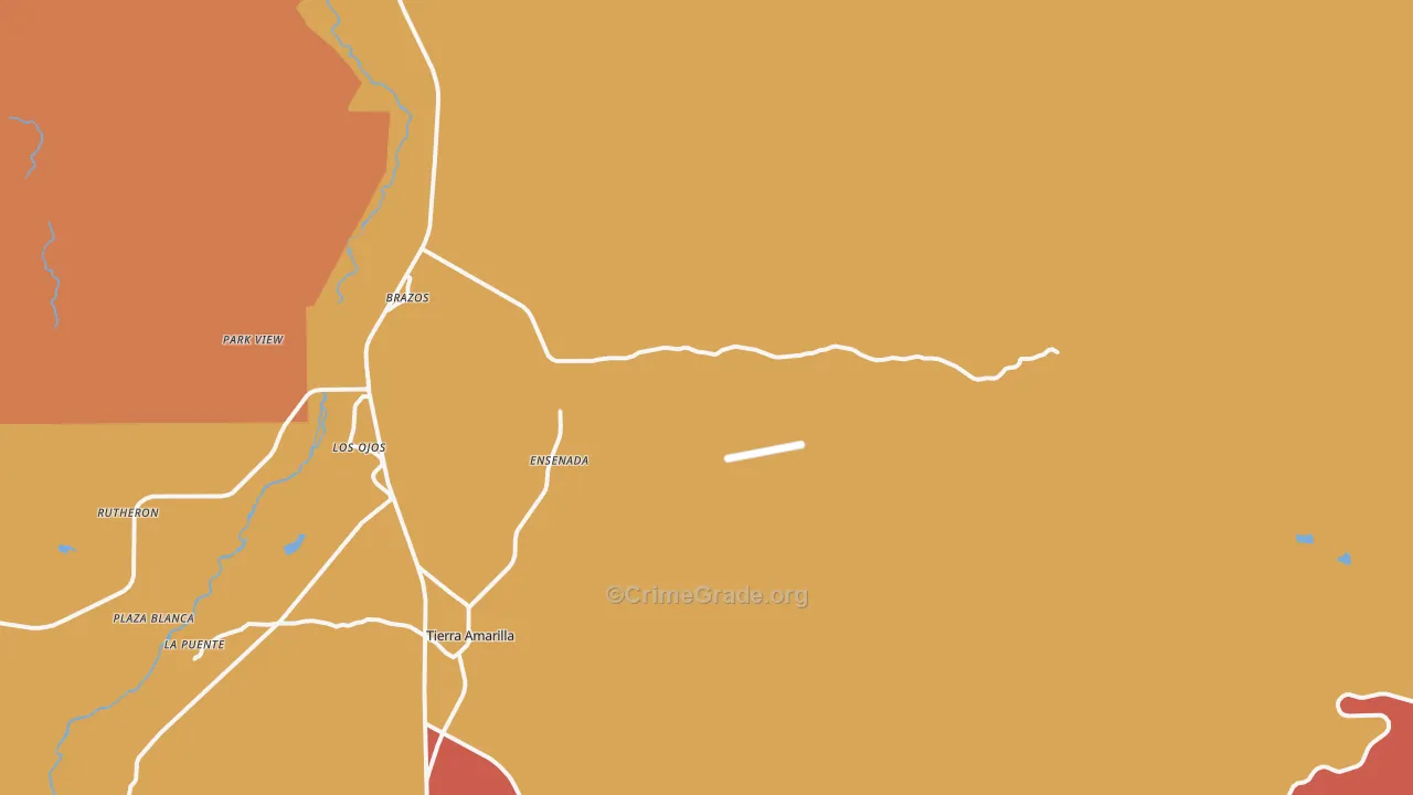 Ensenada, NM Map of Drug-Related Crime Rates