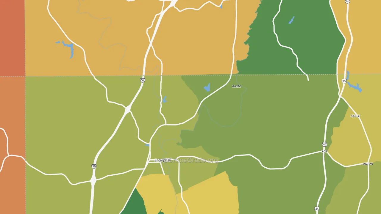 Enterprise, MS Map of Drug-Related Crime Rates
