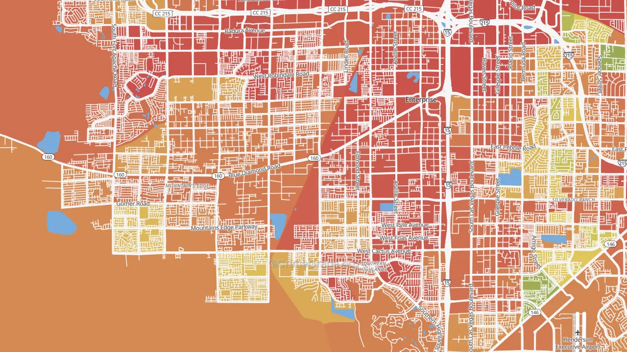 Enterprise, NV Map of Drug-Related Crime Rates