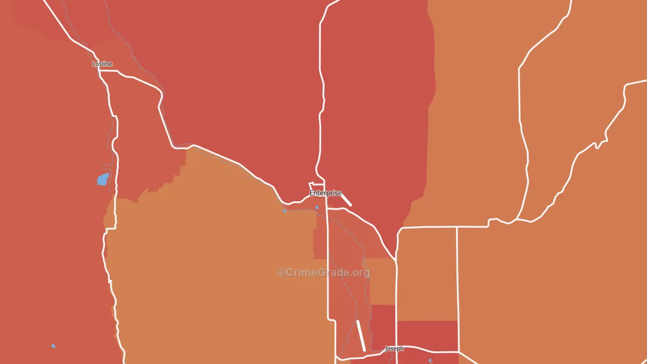 Enterprise, OR Map of Drug-Related Crime Rates