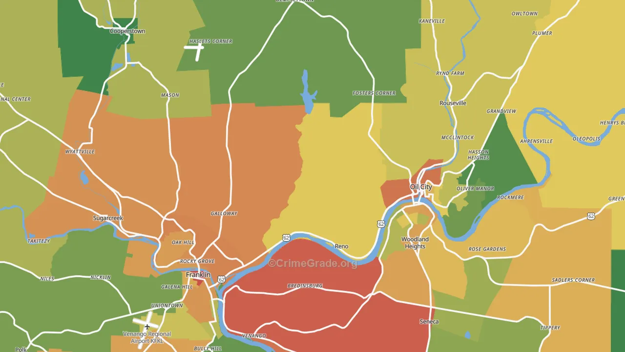Enterprise, PA Map of Drug-Related Crime Rates
