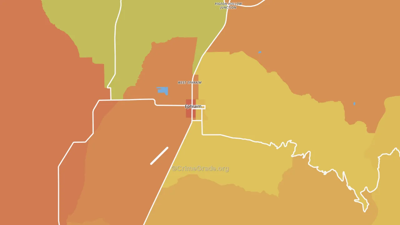 Ephraim, UT Map of Drug-Related Crime Rates