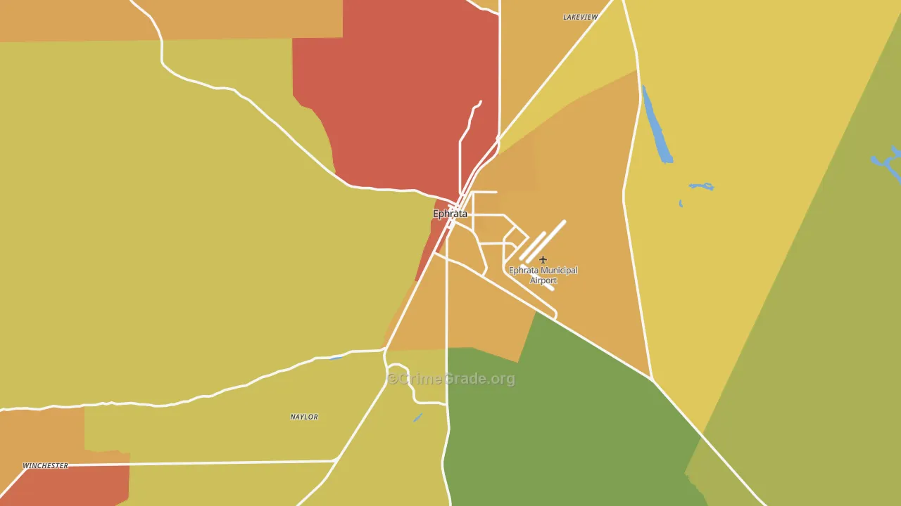 Ephrata, WA Map of Drug-Related Crime Rates