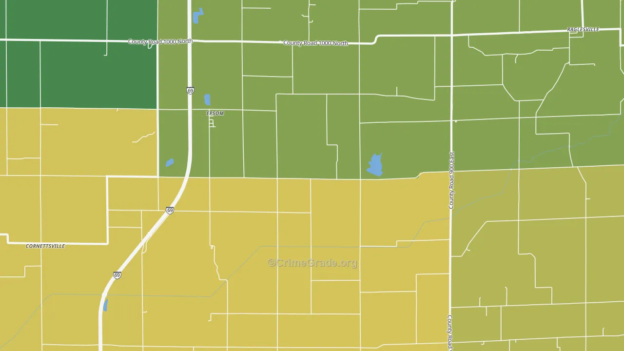 Epsom, IN Map of Drug-Related Crime Rates