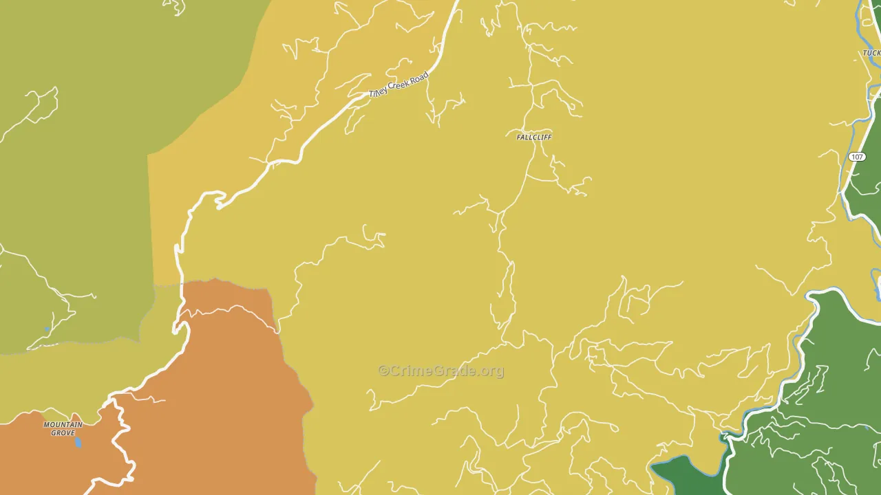 Erastus, NC Map of Drug-Related Crime Rates