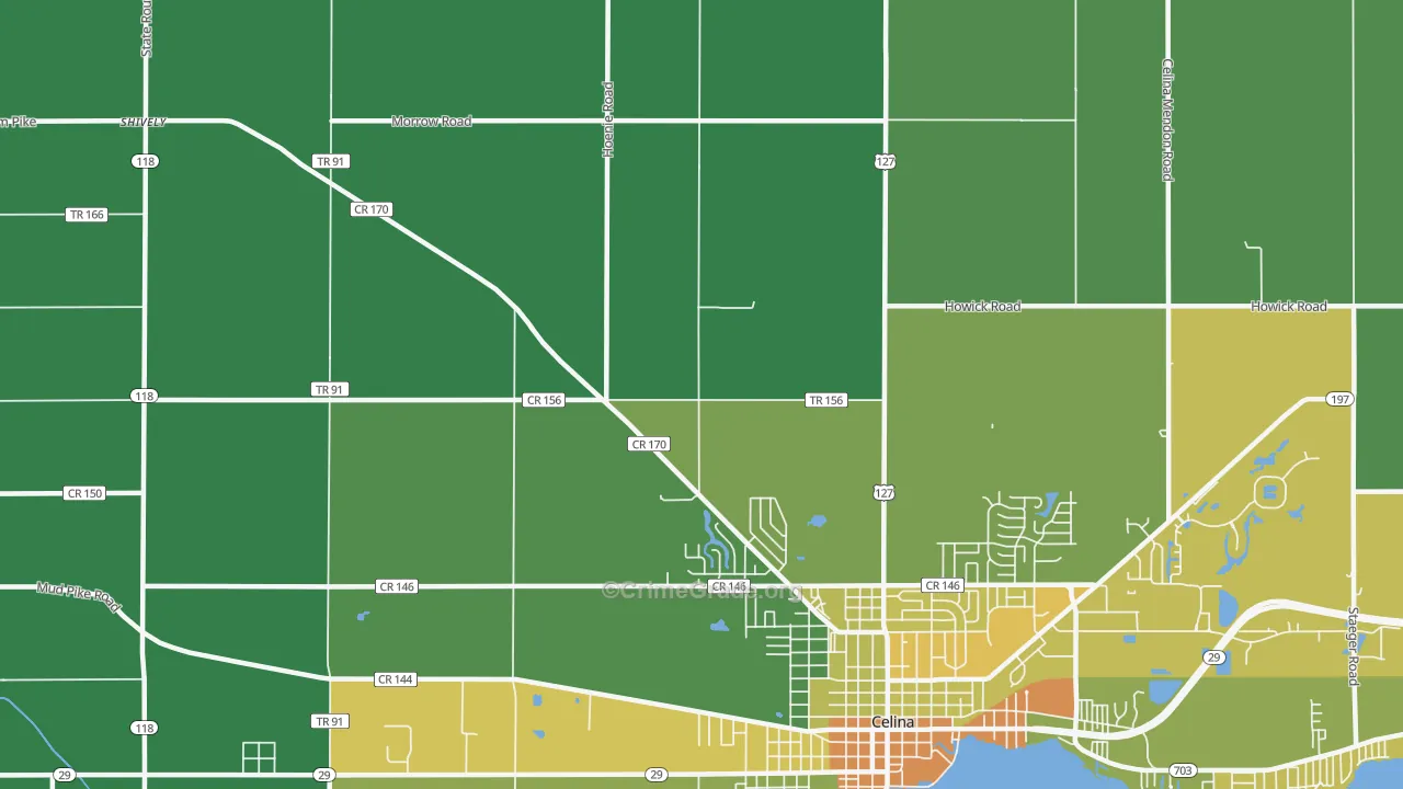 Erastus, OH Map of Drug-Related Crime Rates