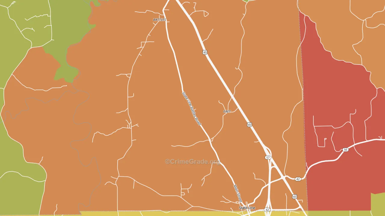 Eret, MS Map of Drug-Related Crime Rates