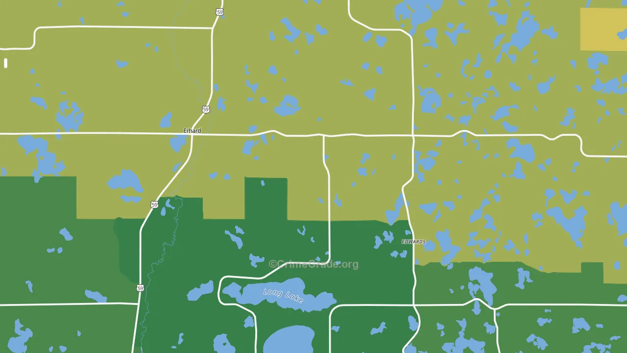 Erhard, MN Map of Drug-Related Crime Rates