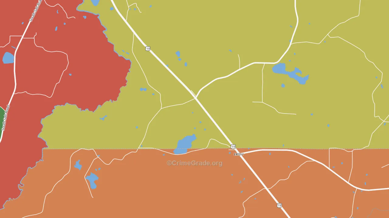 Eridu, FL Map of Drug-Related Crime Rates