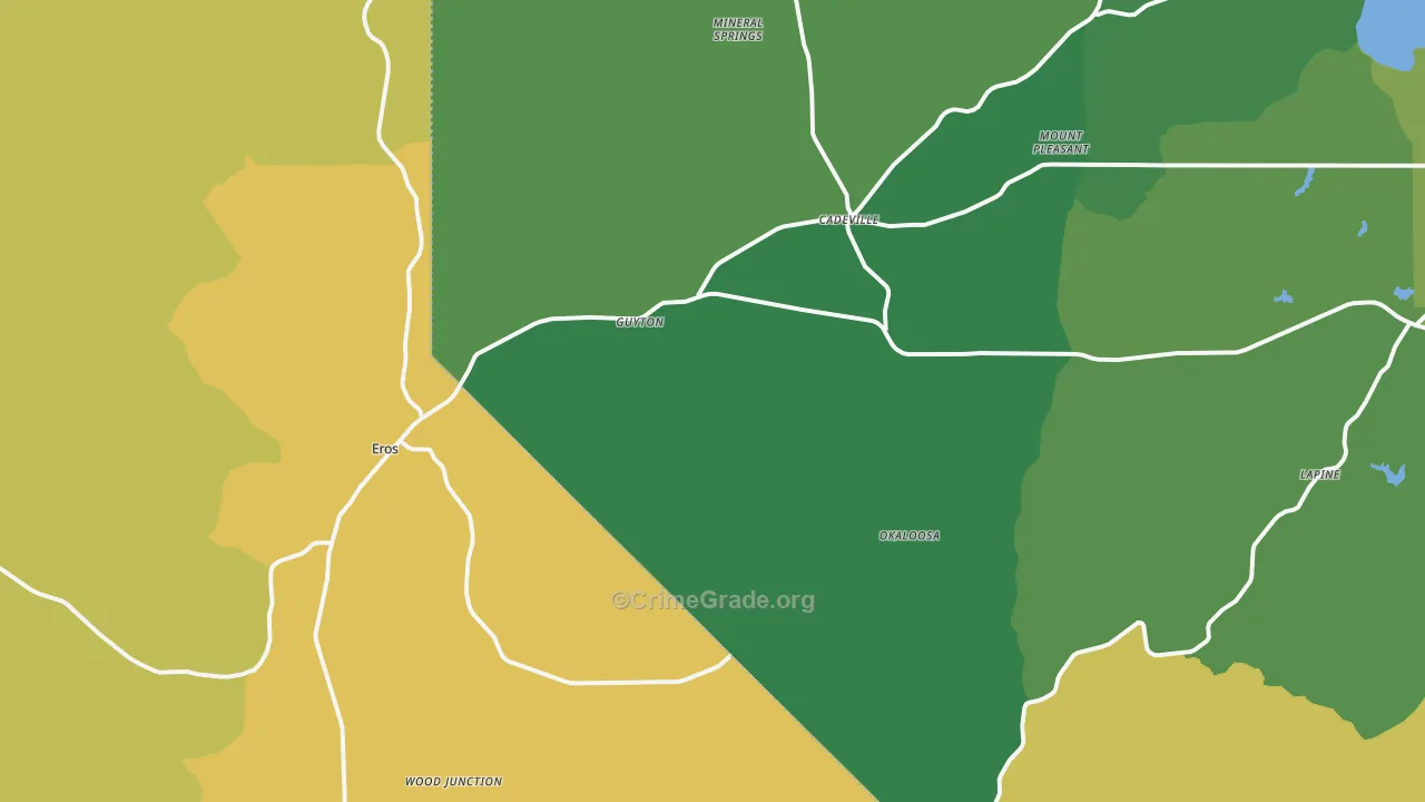 Eros, LA Map of Drug-Related Crime Rates