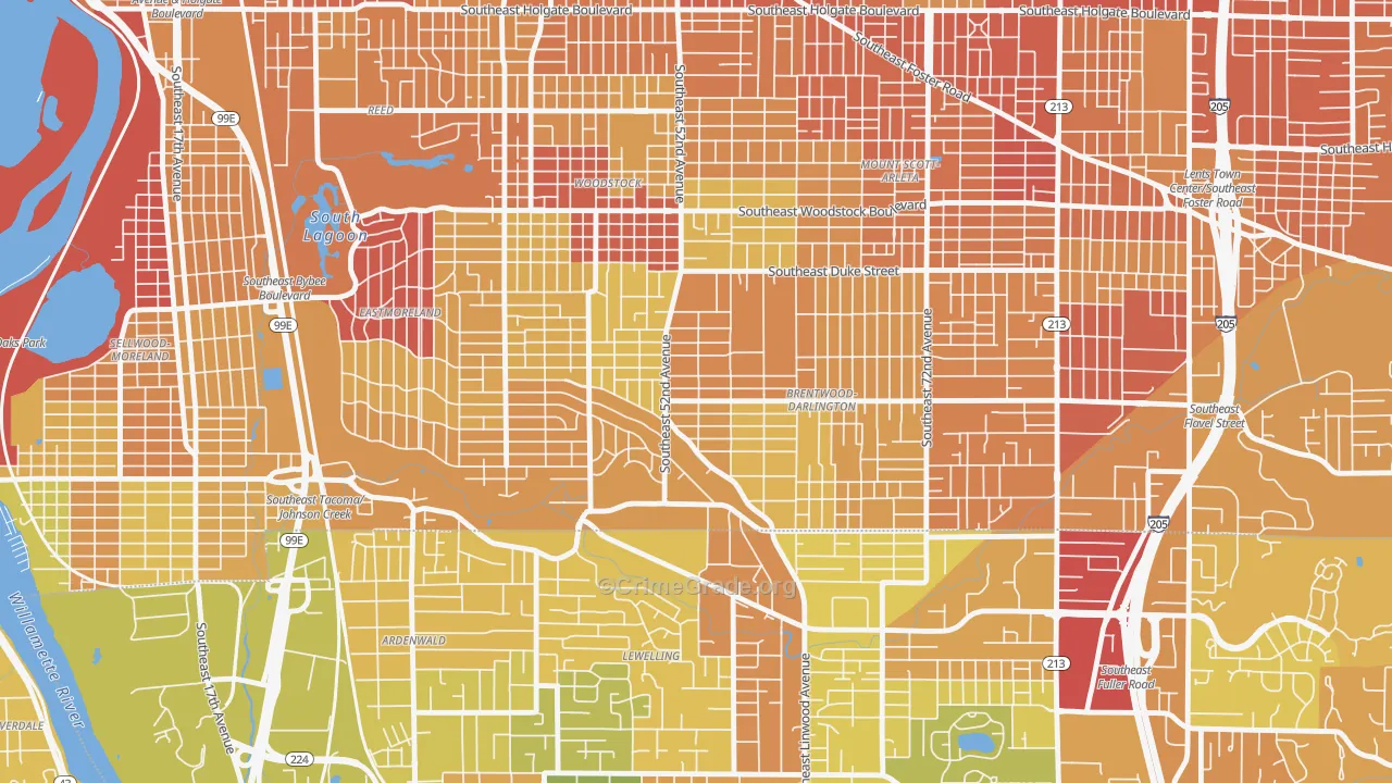 Errol Heights, Portland, OR Map of Drug-Related Crime Rates