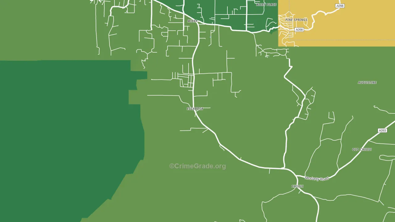 Escabosa, NM Map of Drug-Related Crime Rates