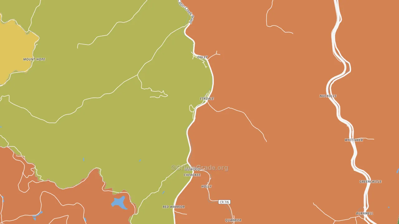 Eskdale, WV Map of Drug-Related Crime Rates