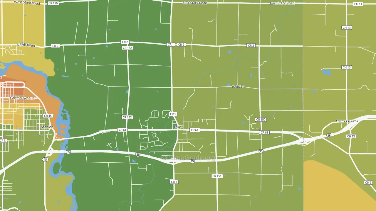 Esko, MN Map of Drug-Related Crime Rates