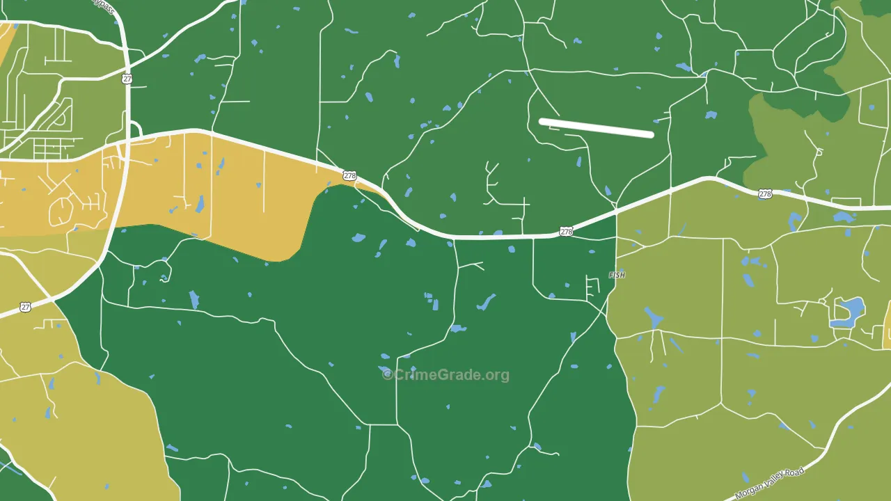 Esom Hill, GA Map of Drug-Related Crime Rates