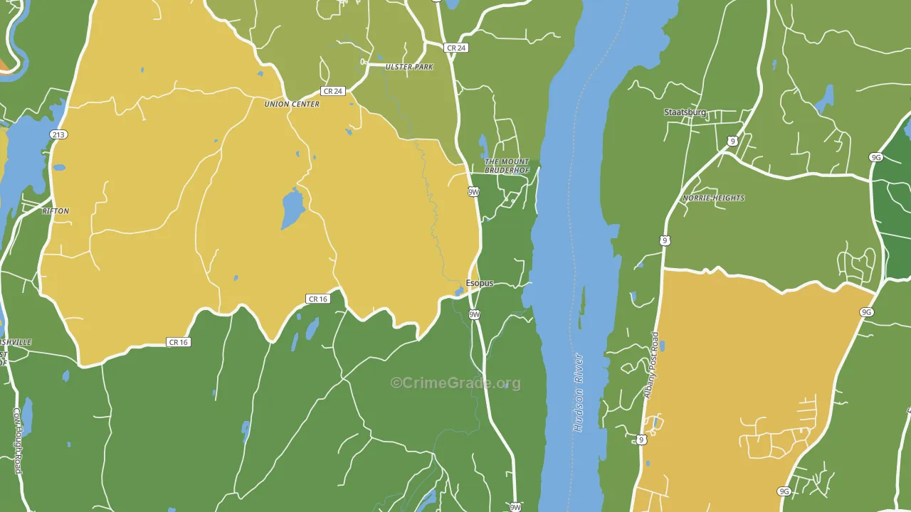 Esopus, NY Map of Drug-Related Crime Rates