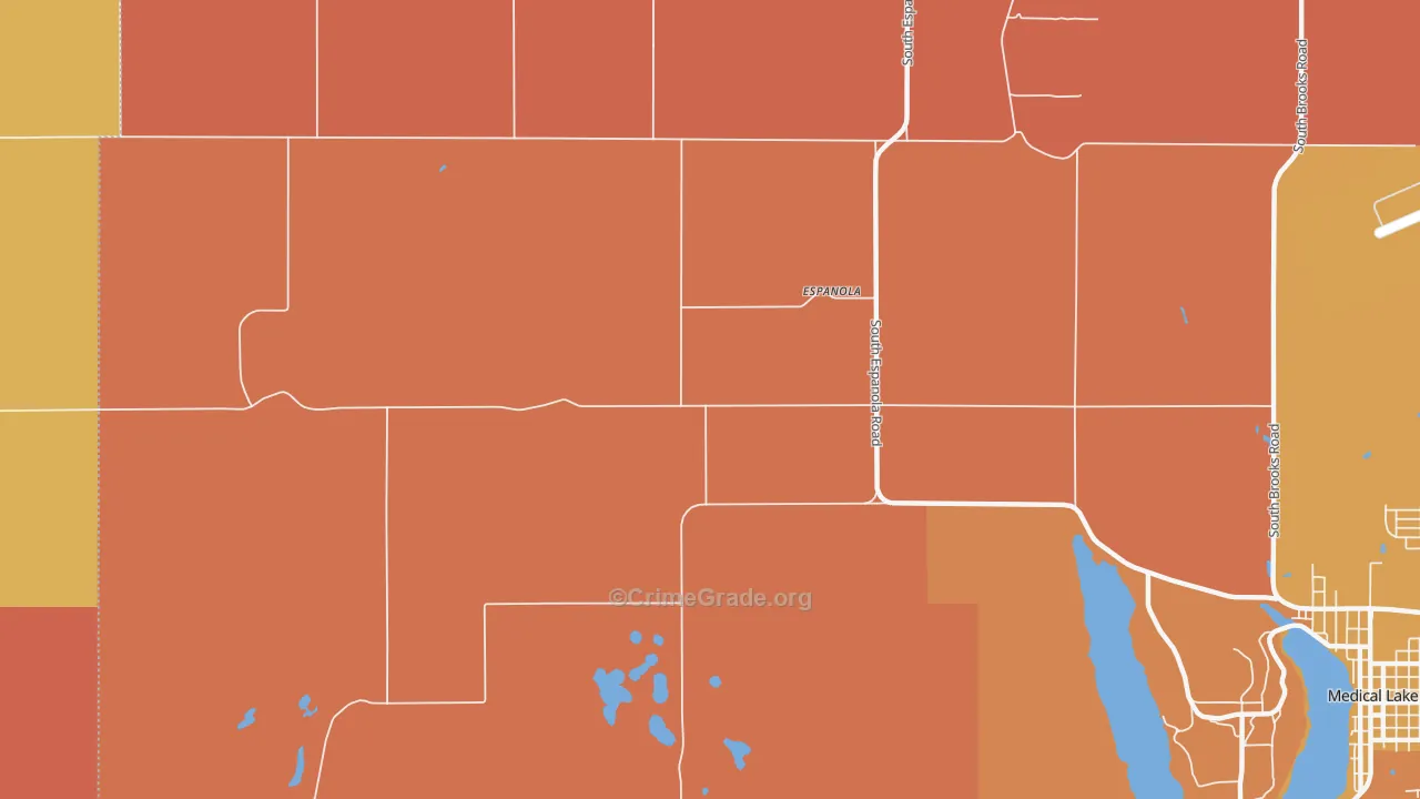 Espanola, WA Map of Drug-Related Crime Rates