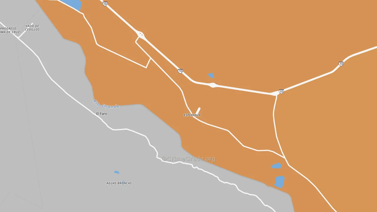 Esperanza, TX Map of Drug-Related Crime Rates