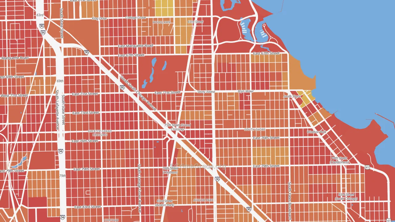 Essex, Chicago, IL Map of Drug-Related Crime Rates