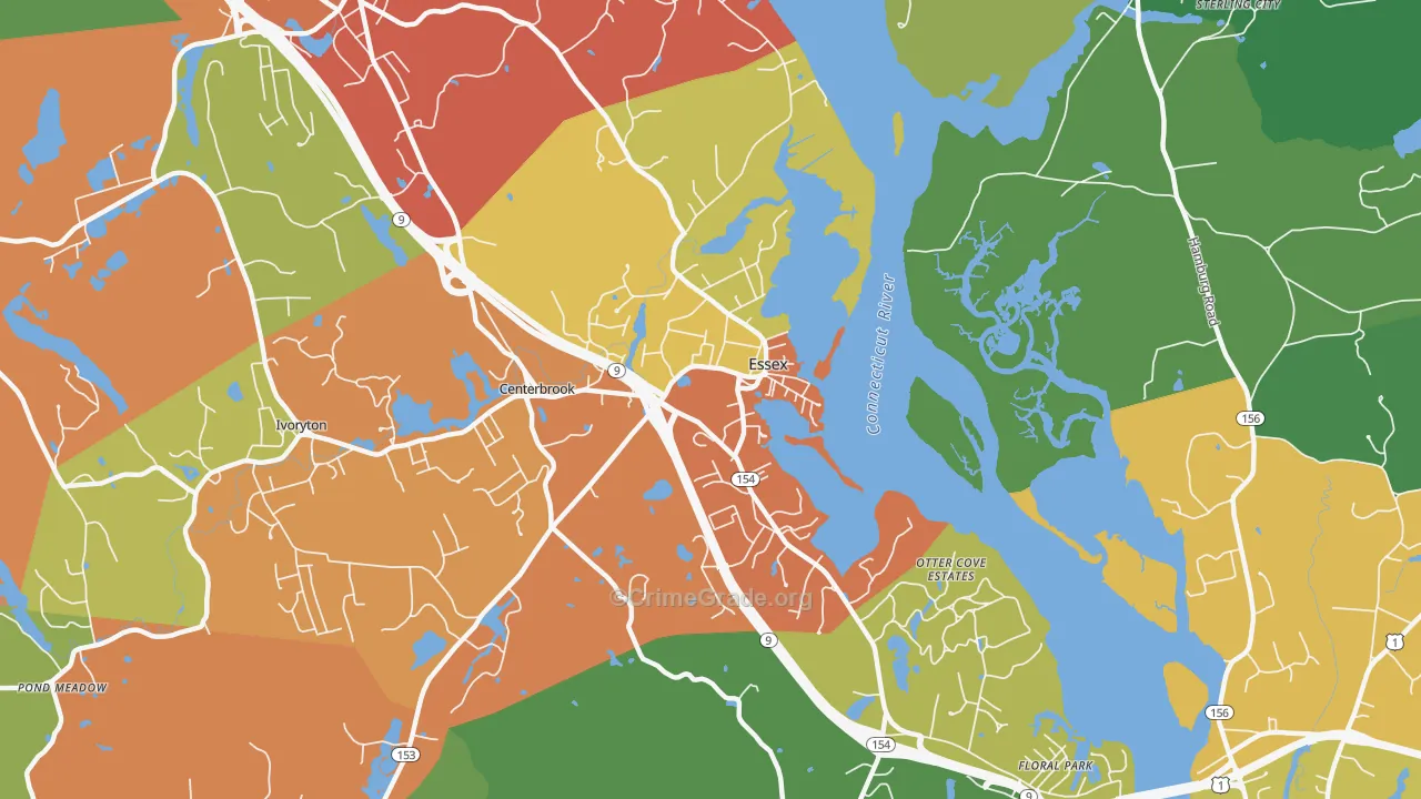 Essex, CT Map of Drug-Related Crime Rates