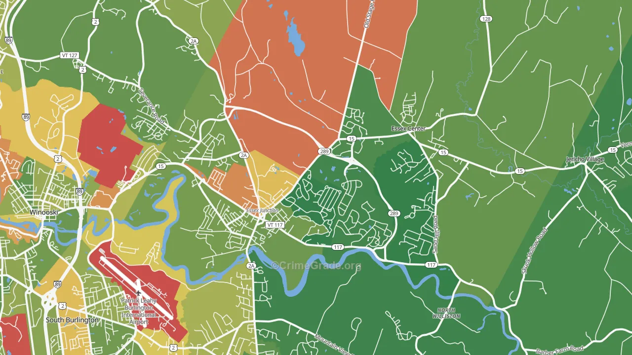 Essex, VT Map of Drug-Related Crime Rates