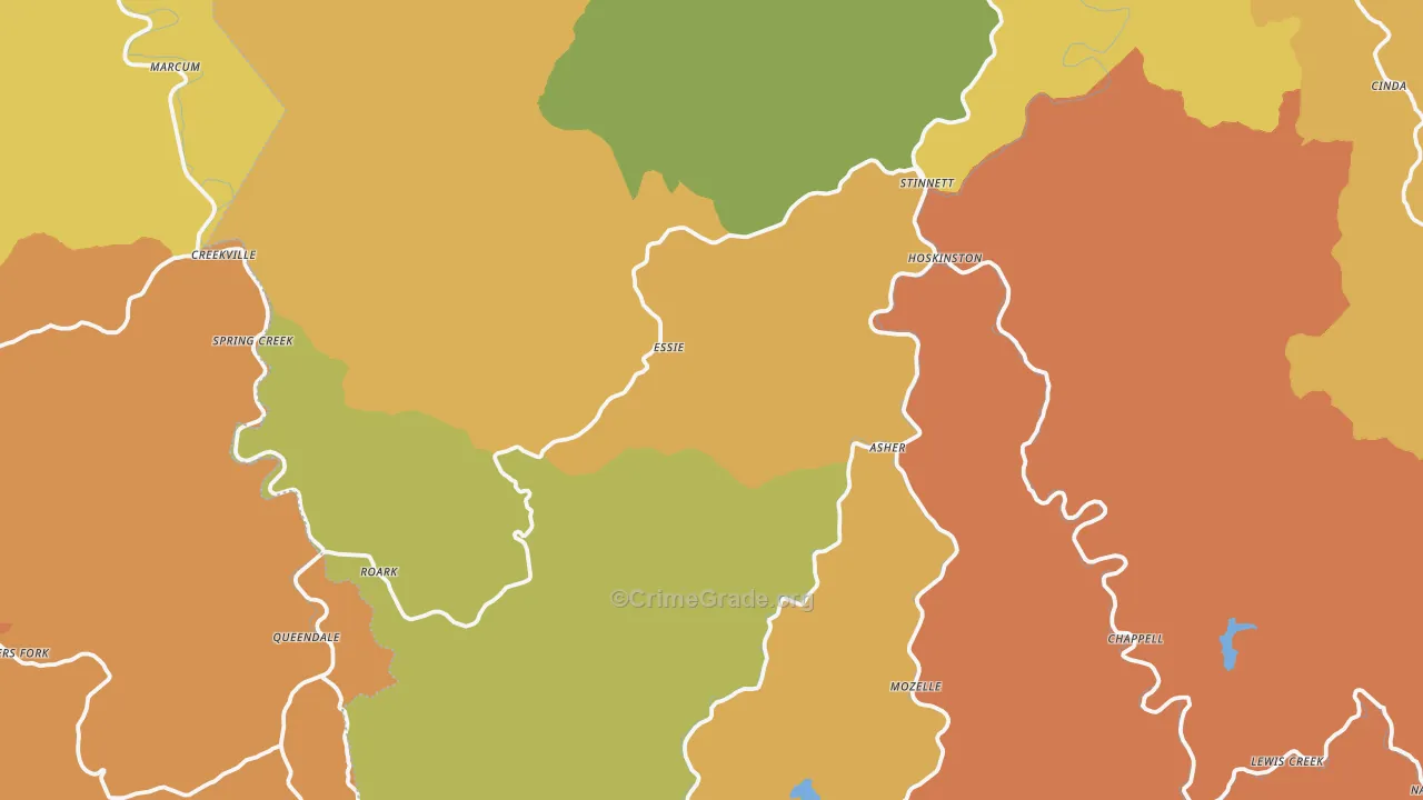 Essie, KY Map of Drug-Related Crime Rates