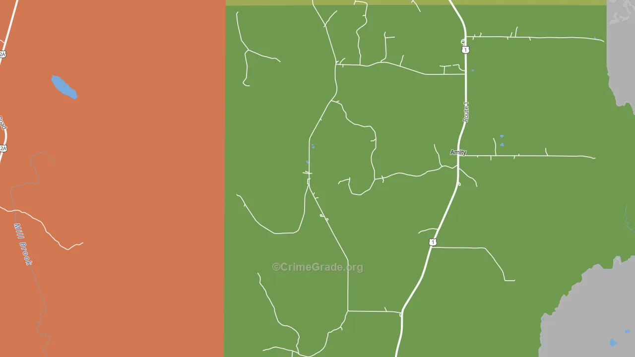 Estabrook Settlement, ME Map of Drug-Related Crime Rates