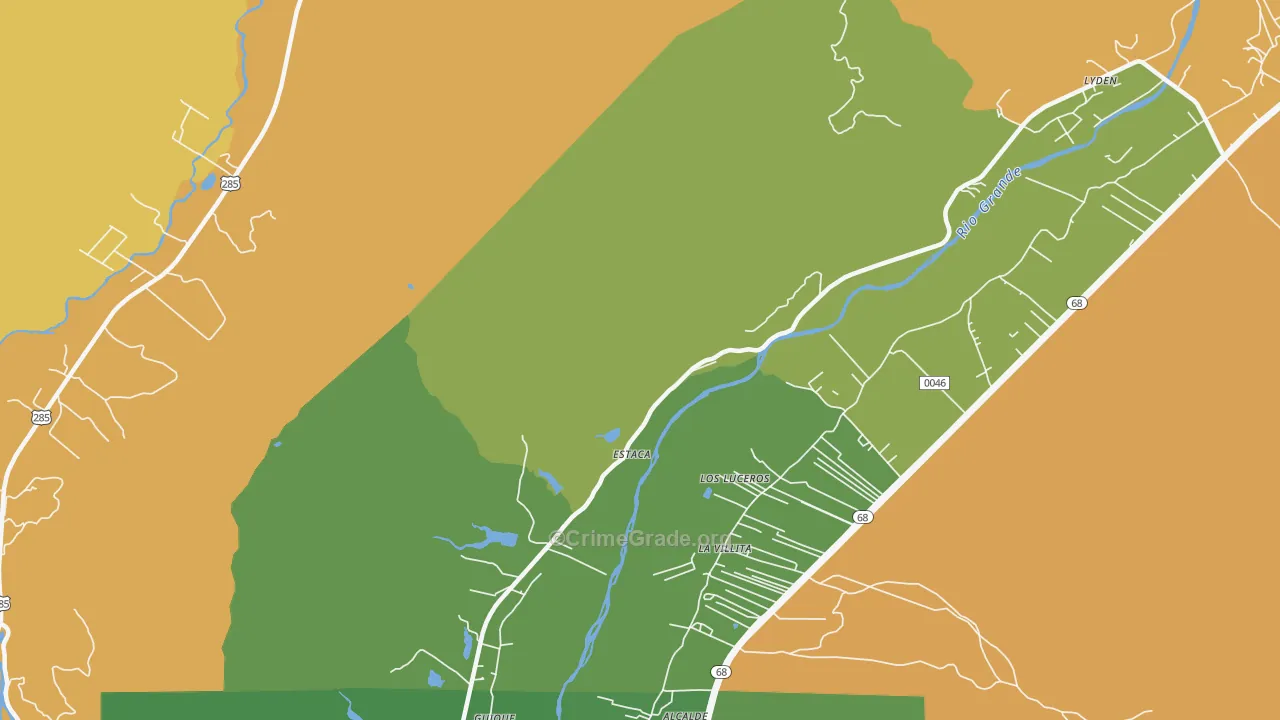Estaca, NM Map of Drug-Related Crime Rates
