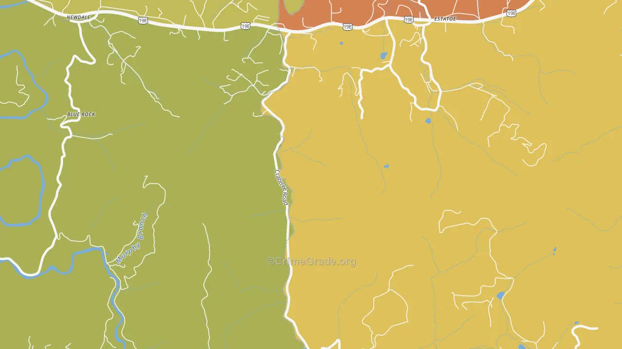 Estatoe, NC Map of Drug-Related Crime Rates