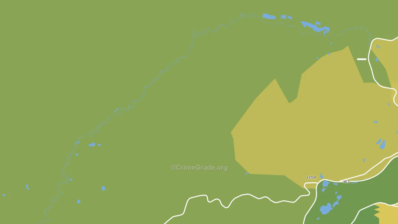 Ester, AK Map of Drug-Related Crime Rates