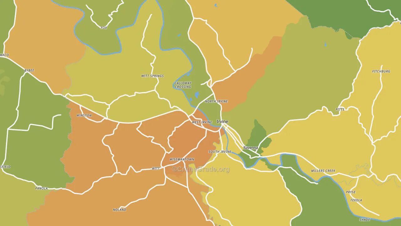 Estill County, KY Map of Drug-Related Crime Rates