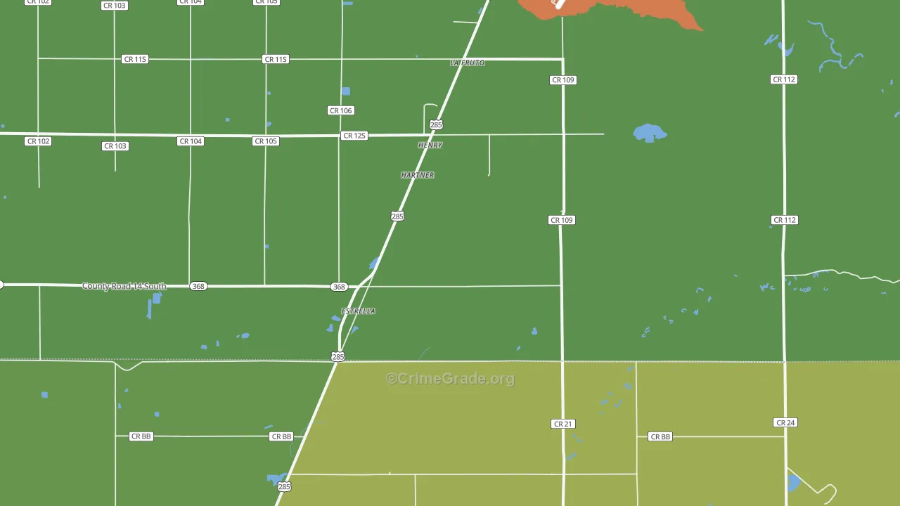 Estrella, CO Map of Drug-Related Crime Rates