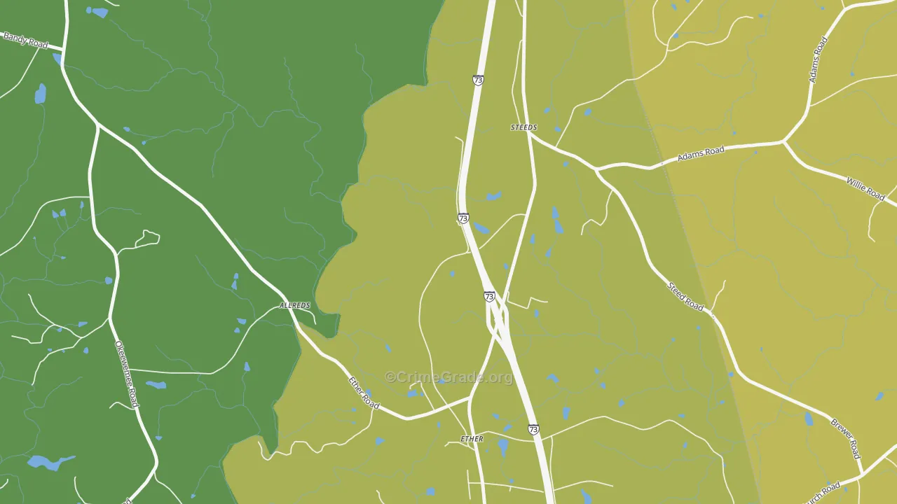 Ether, NC Map of Drug-Related Crime Rates